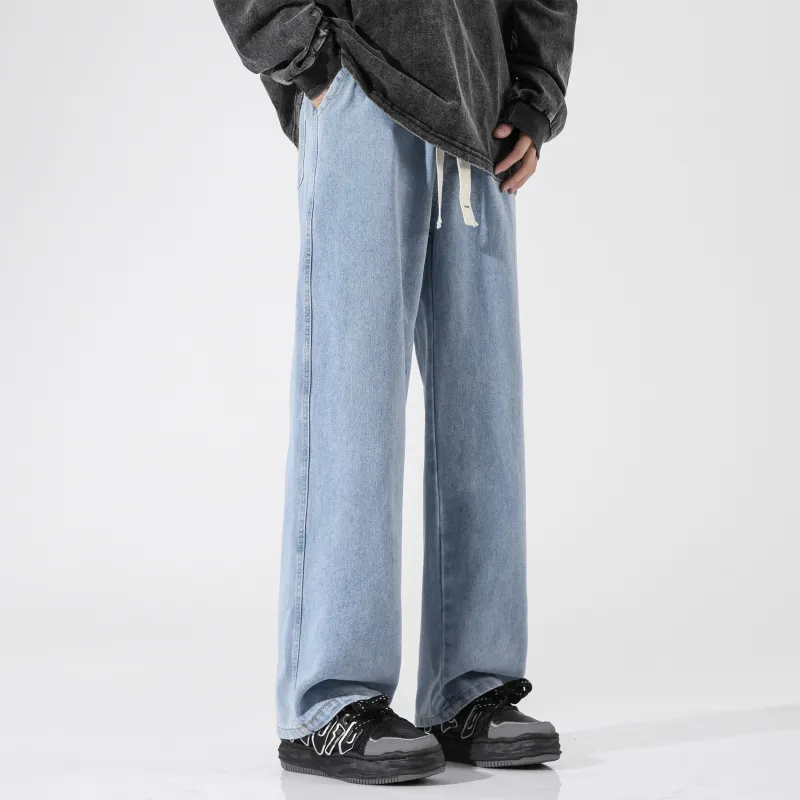 FONDLOOK Jeans Unisex Black Gray Color-6
