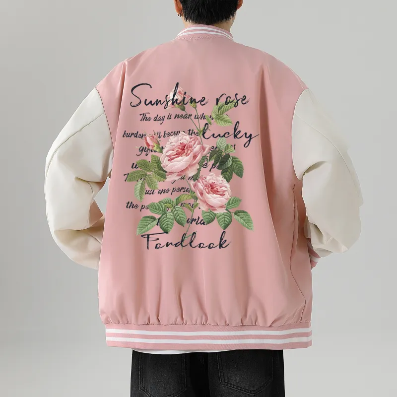 FONDLOOK Baseball Jacket Unisex-15