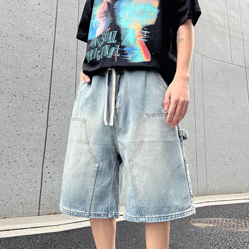 FONDLOOK Jeans Shorts Men's Nostalgic-5
