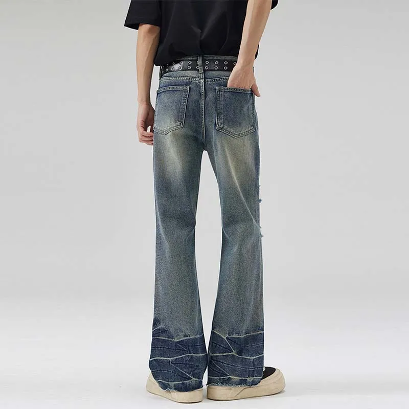 FONDLOOK Pants Men's Vintage Blue-5
