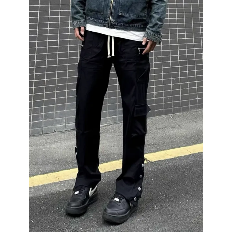 CORNILOT Casual Pants Unisex Black-4