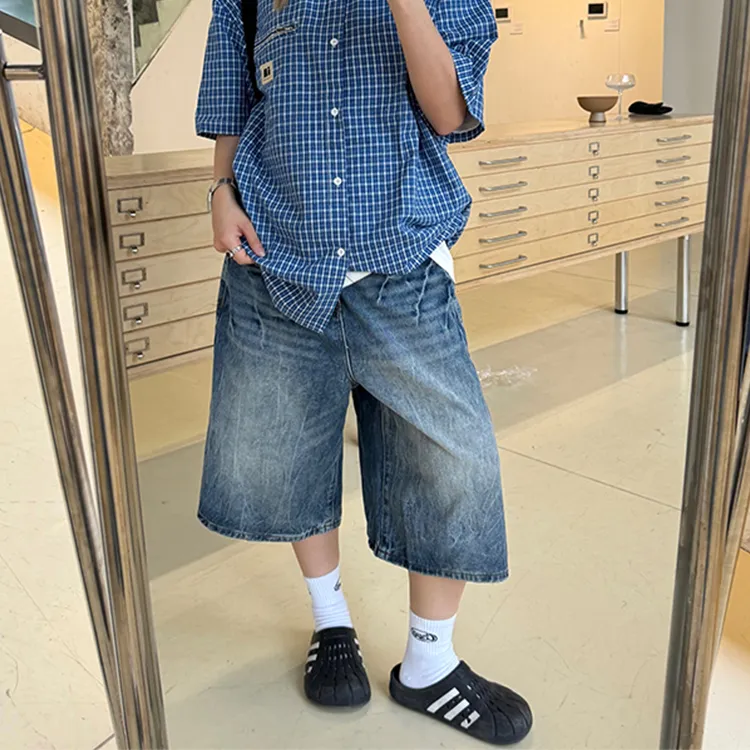CORNILOT Denim Shorts Unisex Blue-3