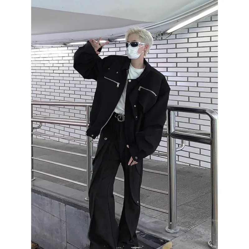 CORNILOT Casual Pants Unisex Black-2