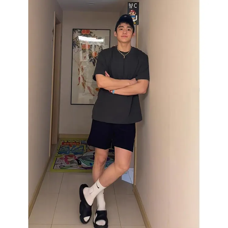CORNILOT Casual Shorts Unisex Phantom Black-3
