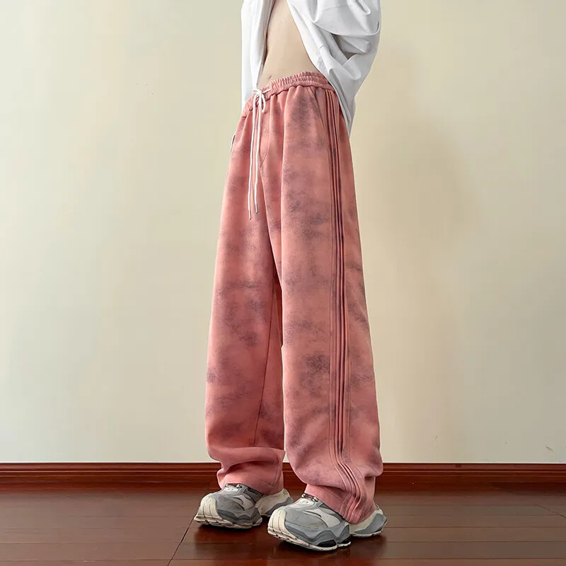 CORNILOT Casual Pants Unisex Gray White-10