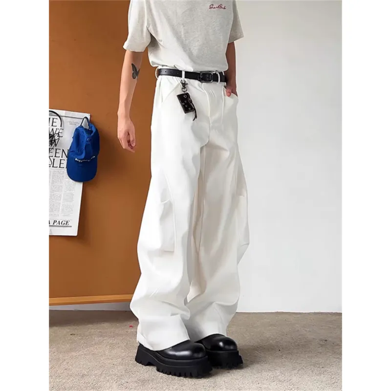 CORNILOT Casual Pants Unisex White-2