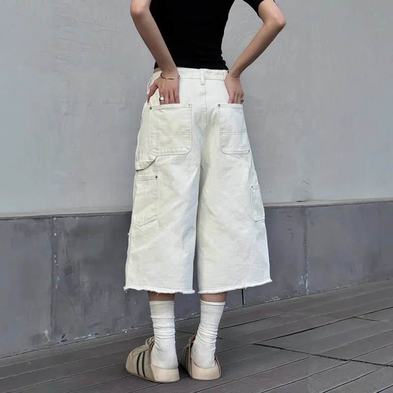 CORNILOT Casual Shorts Unisex White-3