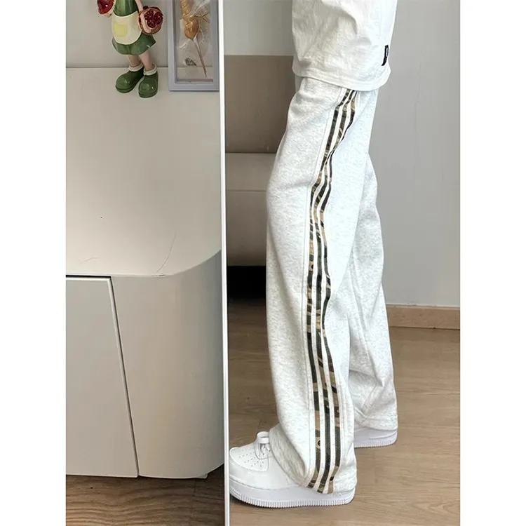 CORNILOT Casual Pants Unisex Gray-4