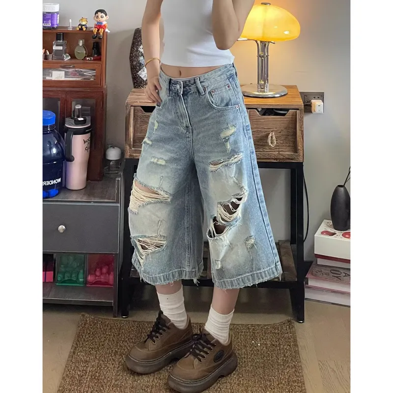 CORNILOT Denim Shorts Unisex Blue-2