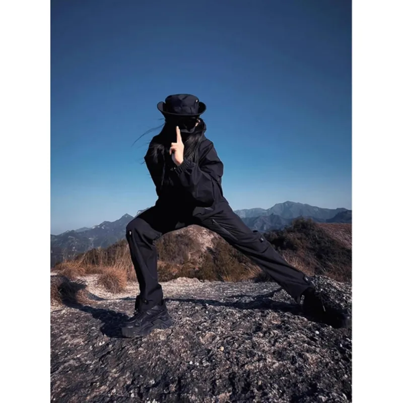 CORNILOT Casual Pants Unisex Black-4