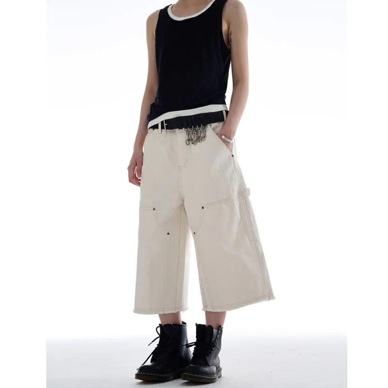 CORNILOT Casual Shorts Unisex White-2