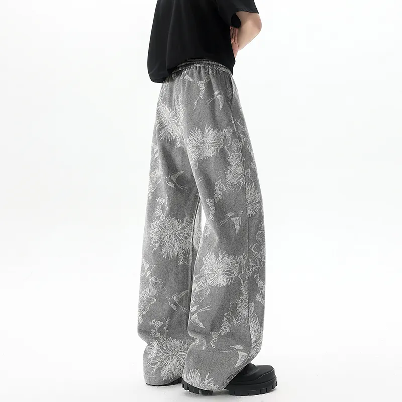 CORNILOT Casual Pants Unisex Gray-3
