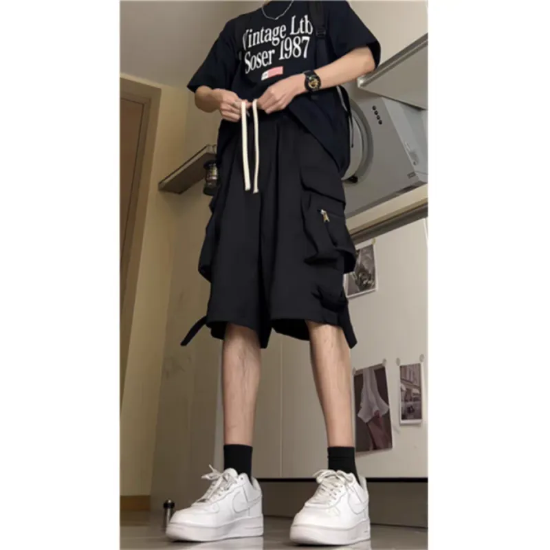 CORNILOT Casual Shorts Unisex Phantom Black-7