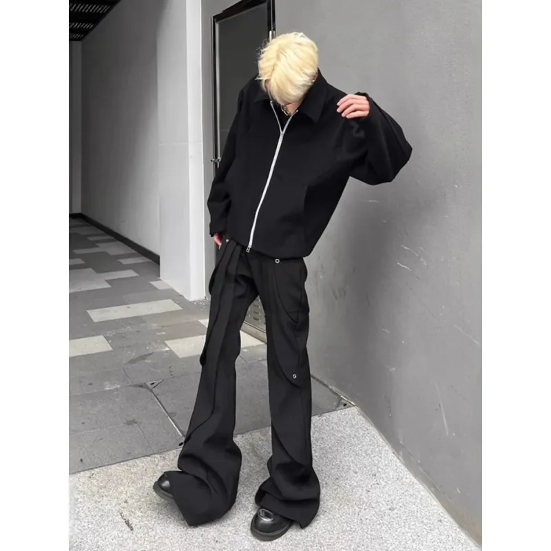 CORNILOT Casual Pants Unisex Black-5