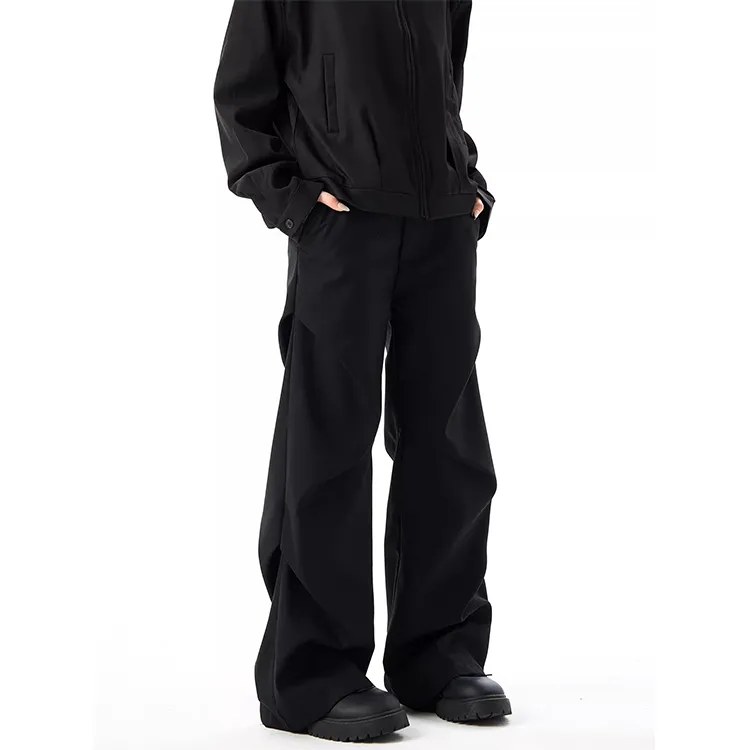 CORNILOT Casual Pants Unisex Black-2