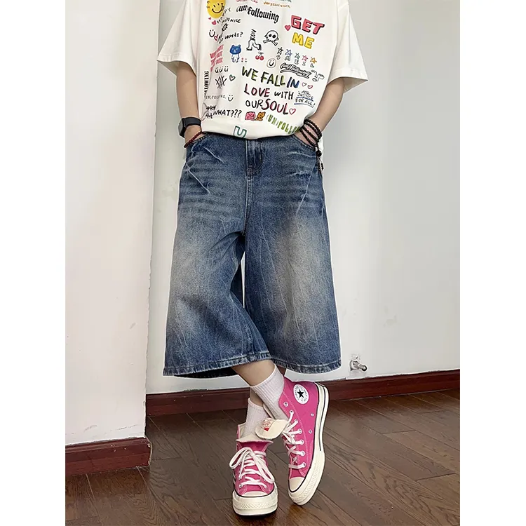 CORNILOT Denim Shorts Unisex Blue-3