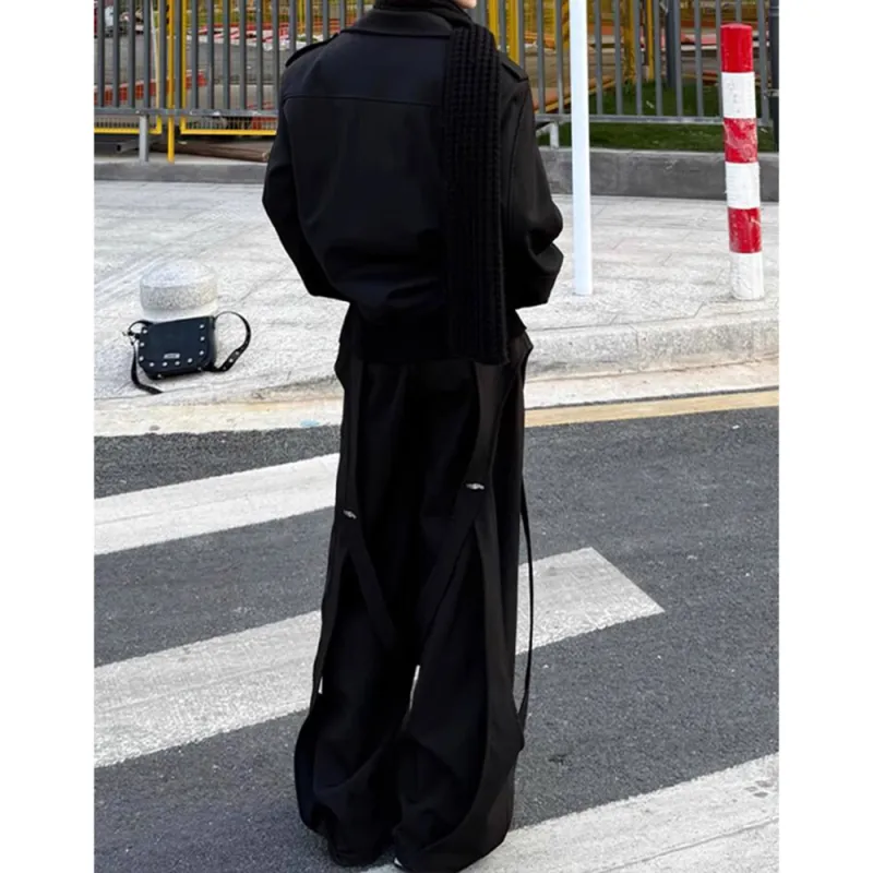 CORNILOT Casual Pants Unisex Black-1