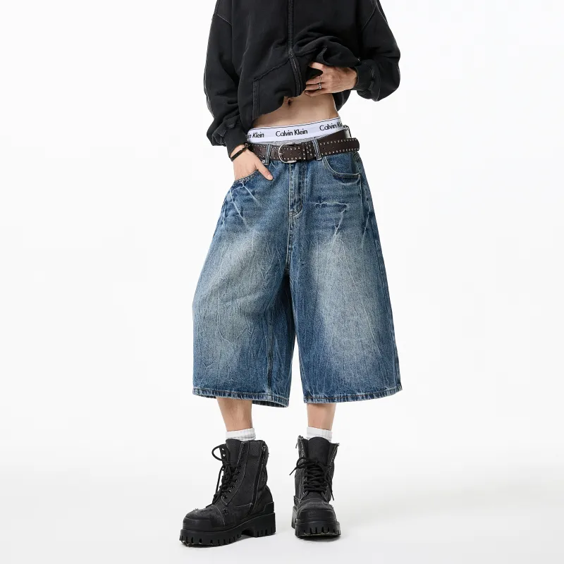 CORNILOT Denim Shorts Unisex Blue-5