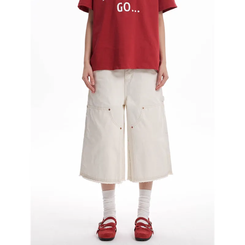 CORNILOT Casual Shorts Unisex White-2
