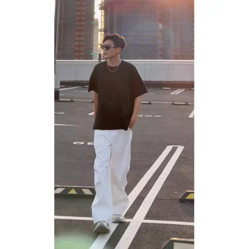 CORNILOT Casual Pants Unisex White-3