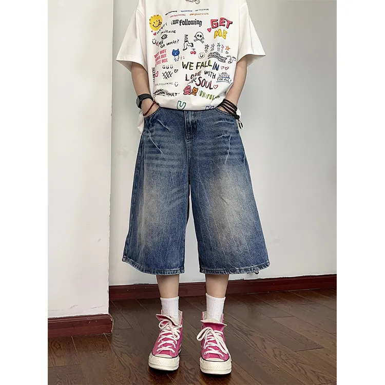 CORNILOT Denim Shorts Unisex Blue-4