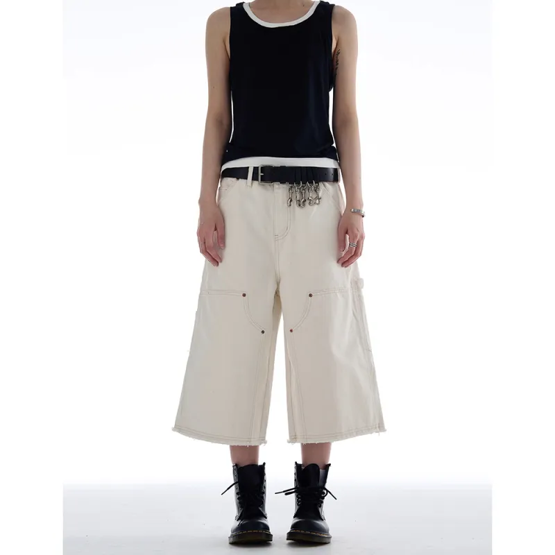 CORNILOT Casual Shorts Unisex White-4