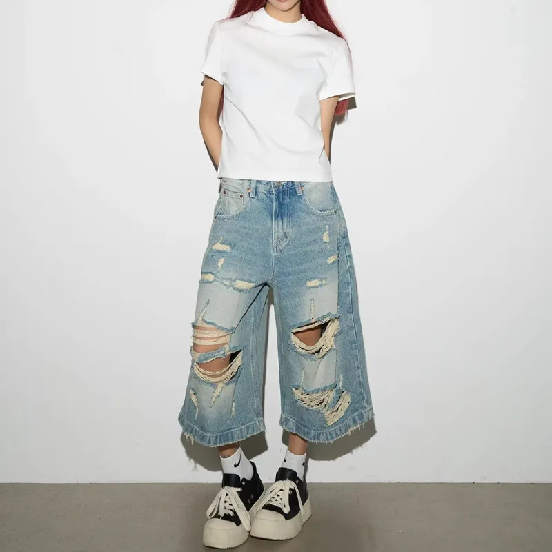 CORNILOT Denim Shorts Unisex Blue-3