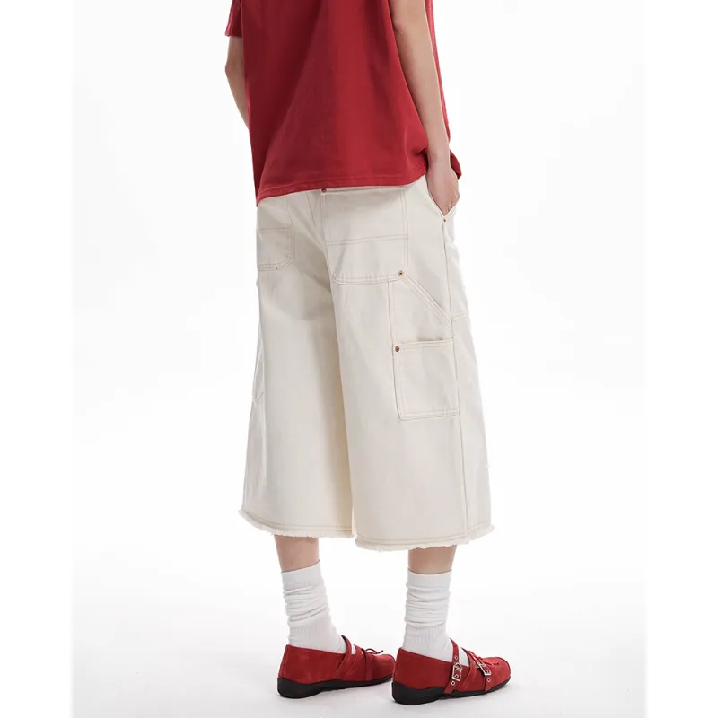 CORNILOT Casual Shorts Unisex White-3