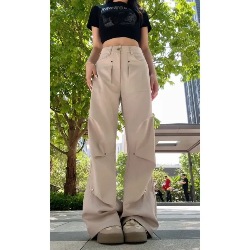 CORNILOT Casual Pants Unisex Apricot-6