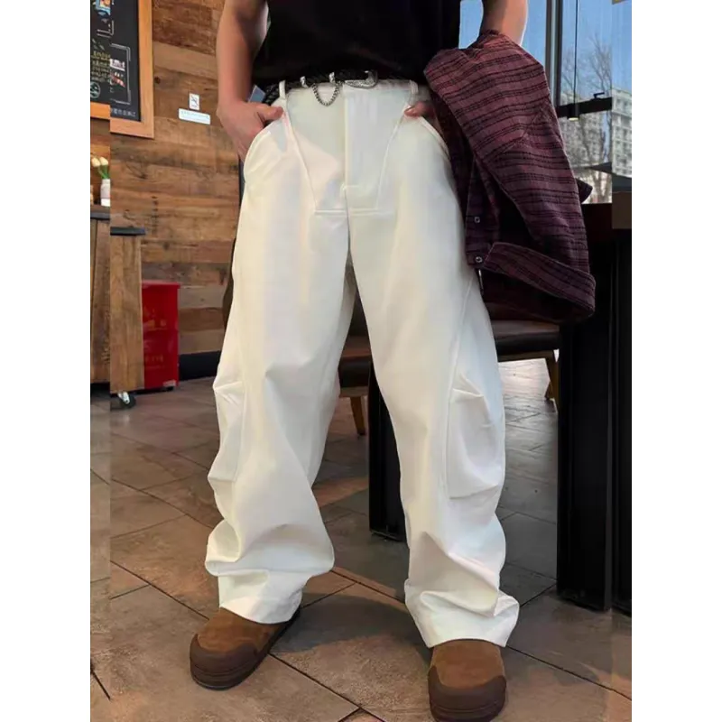 CORNILOT Casual Pants Unisex White-4