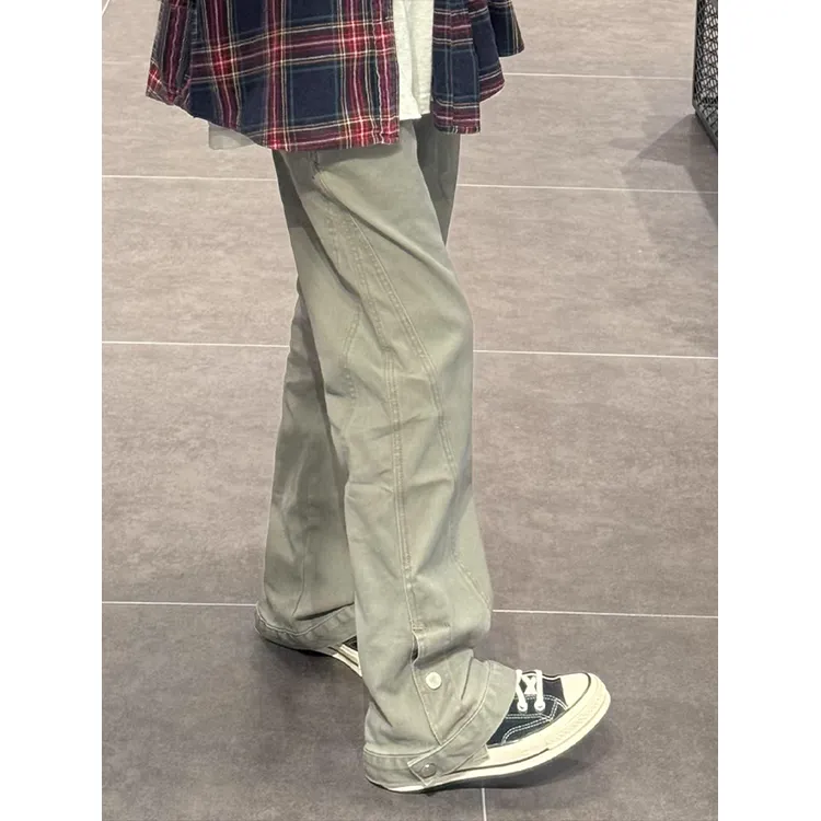 CORNILOT Casual Pants Unisex Army Green-4