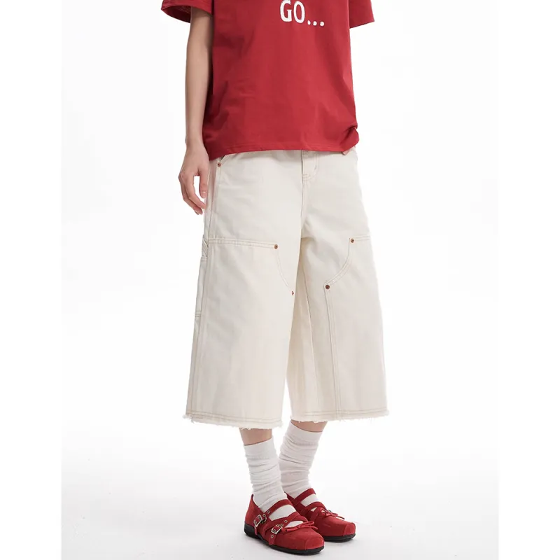 CORNILOT Casual Shorts Unisex White-1
