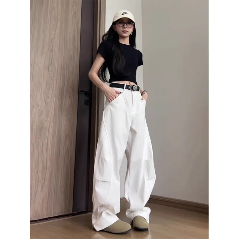 CORNILOT Casual Pants Unisex White-6