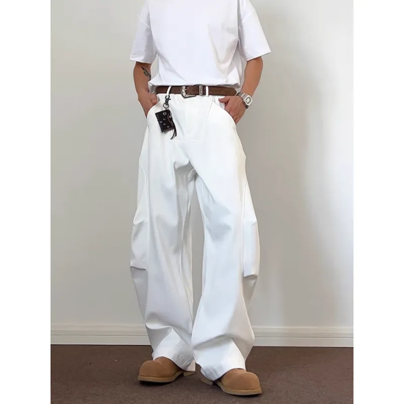 CORNILOT Casual Pants Unisex White-3