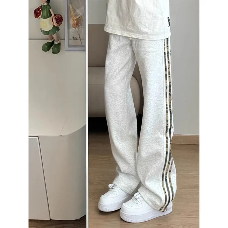 CORNILOT Casual Pants Unisex Gray-5