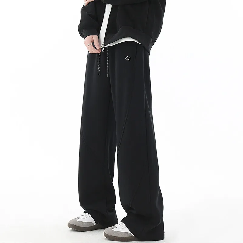 CORNILOT Casual Pants Unisex Black-3