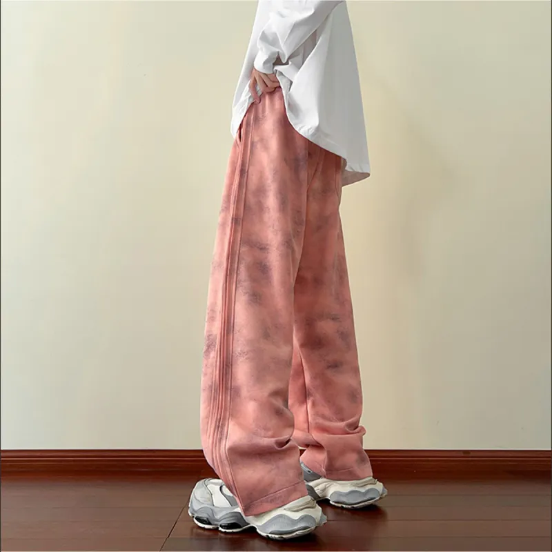 CORNILOT Casual Pants Unisex Gray White-9