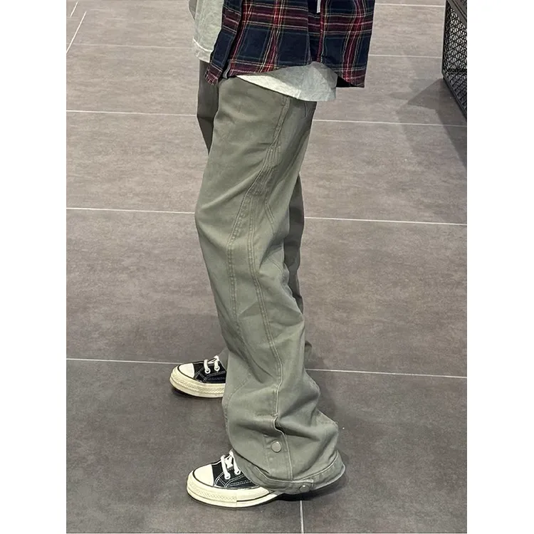 CORNILOT Casual Pants Unisex Army Green-5