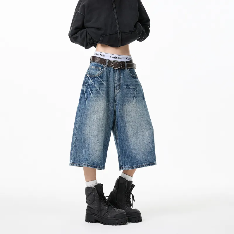 CORNILOT Denim Shorts Unisex Blue-4