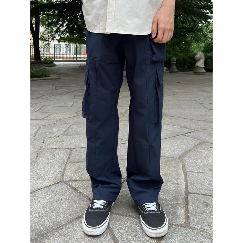 CORNILOT Casual Pants Unisex Blue-2