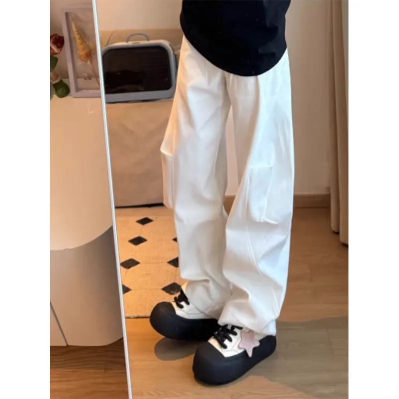CORNILOT Casual Pants Unisex White-2