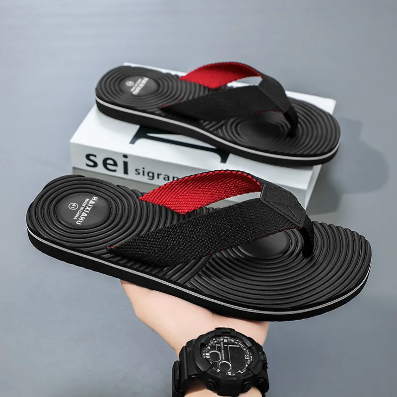 BOLE Rubber Sole Abrasion Resistant Slip Resistant Flip Flops Men's-2