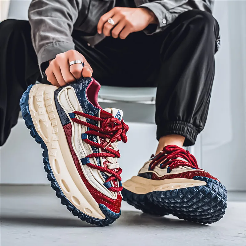 BOLE Slip Resistant Low Top Chunky Sneakers Men's-7