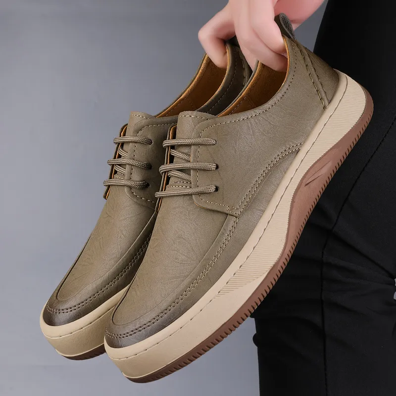 BOLE Men's Casual Shoes Men Low Top Black/Khaki/Brown-13