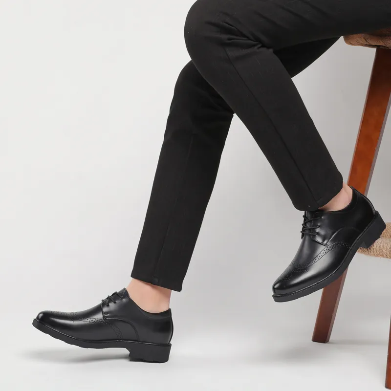 BOLE Dress Shoes Men Low Top Black-8