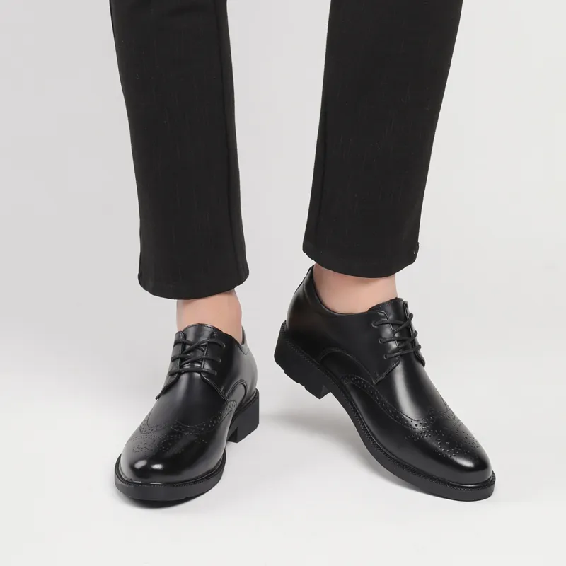 BOLE Dress Shoes Men Low Top Black-10