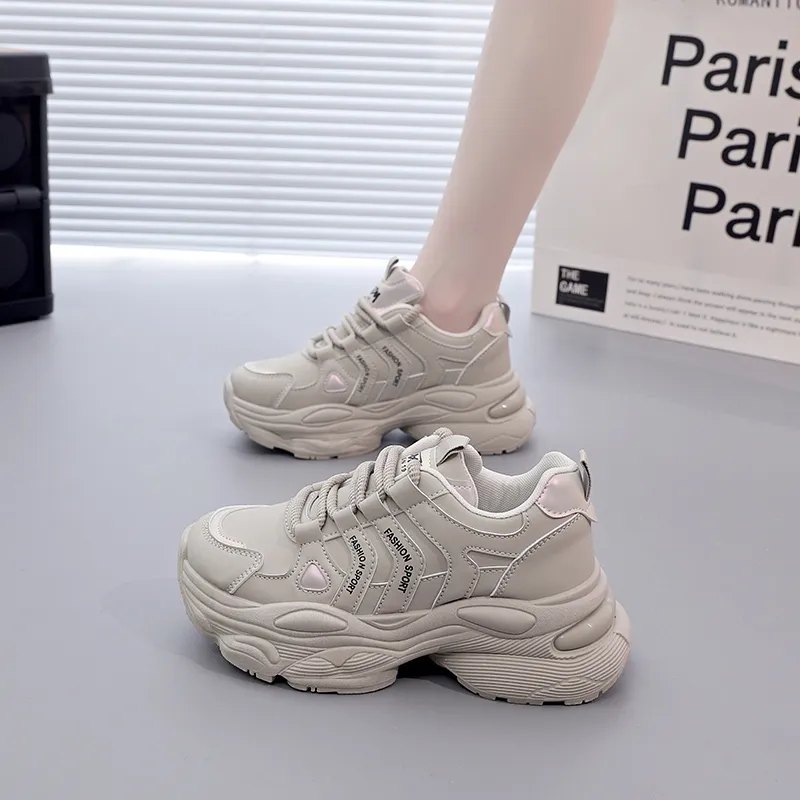 BOLE Slip Resistant And Breathable Low Top Chunky Sneakers Women's-8