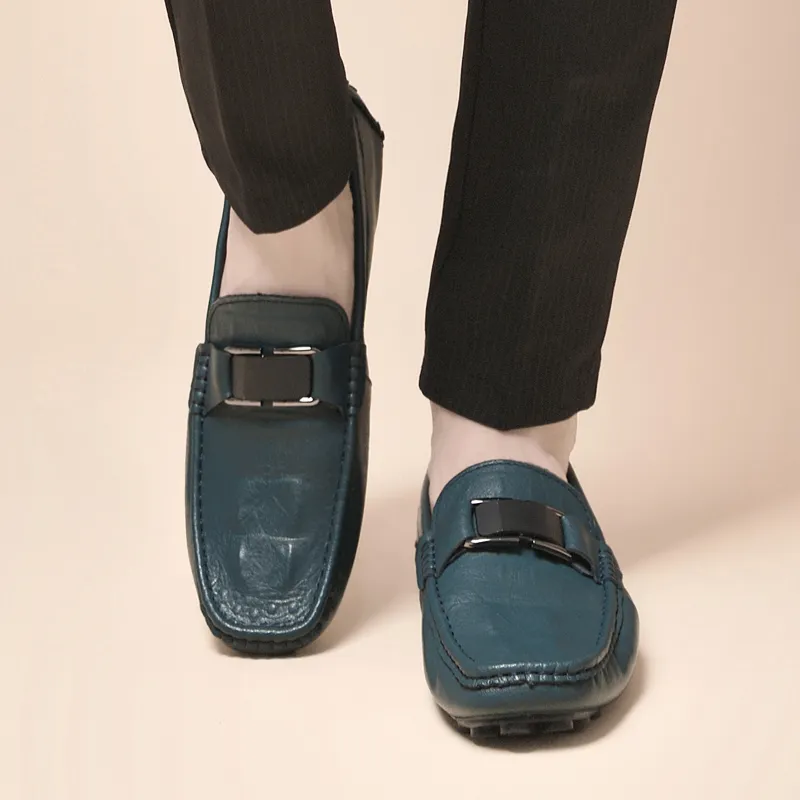 BOLE Gommino Loafers Men Black/White/Blue/Gray-26