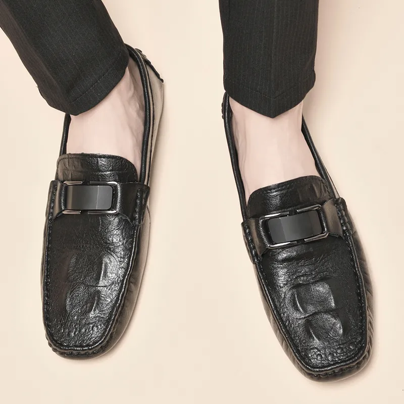 BOLE Gommino Loafers Men Black/White/Blue/Gray-15