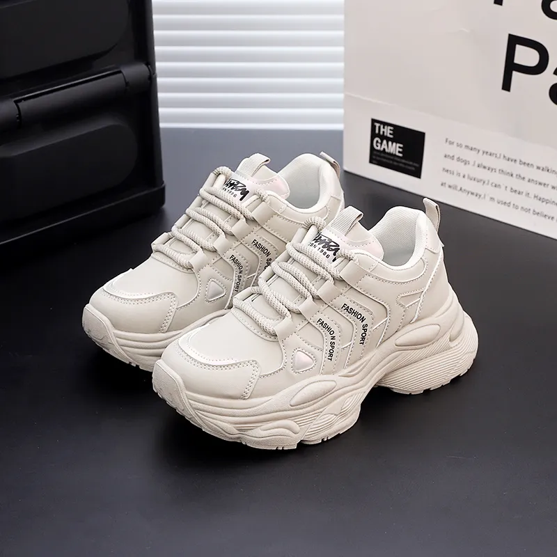 BOLE Slip Resistant And Breathable Low Top Chunky Sneakers Women's-14